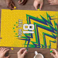 Custom Brazil Football Spirit Puzzle Selecao Canarinho Sporty Style - Wonder Print Shop
