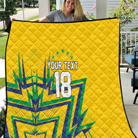 Custom Brazil Football Spirit Quilt Selecao Canarinho Sporty Style - Wonder Print Shop