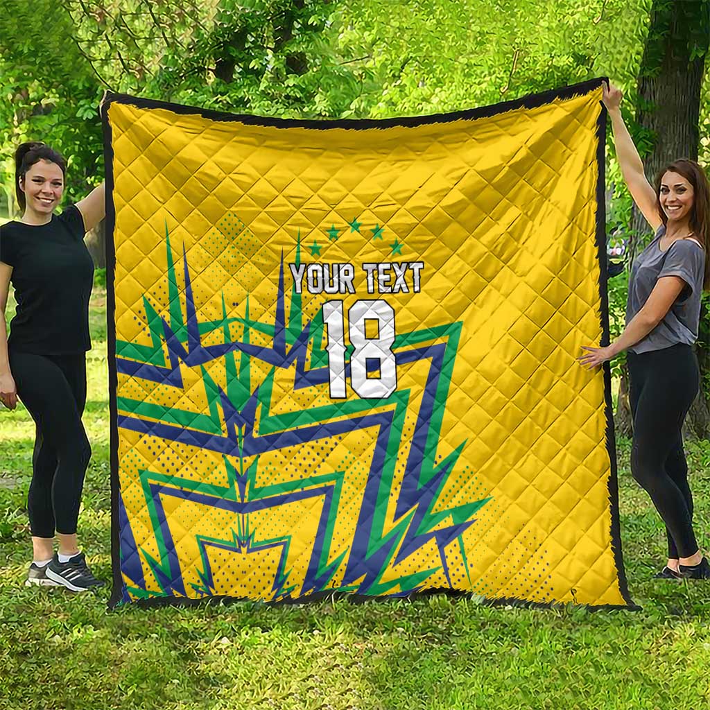Custom Brazil Football Spirit Quilt Selecao Canarinho Sporty Style - Wonder Print Shop