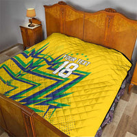 Custom Brazil Football Spirit Quilt Selecao Canarinho Sporty Style - Wonder Print Shop