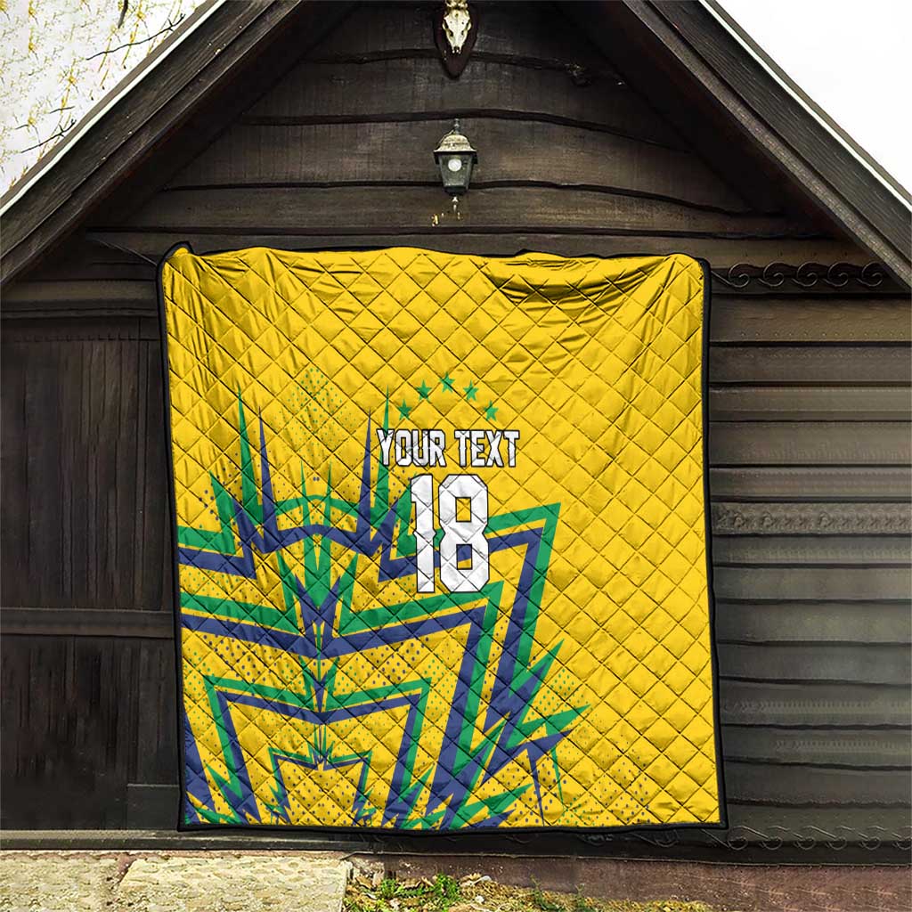 Custom Brazil Football Spirit Quilt Selecao Canarinho Sporty Style - Wonder Print Shop