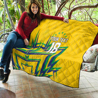 Custom Brazil Football Spirit Quilt Selecao Canarinho Sporty Style - Wonder Print Shop