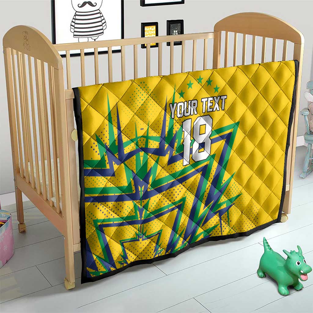 Custom Brazil Football Spirit Quilt Selecao Canarinho Sporty Style - Wonder Print Shop