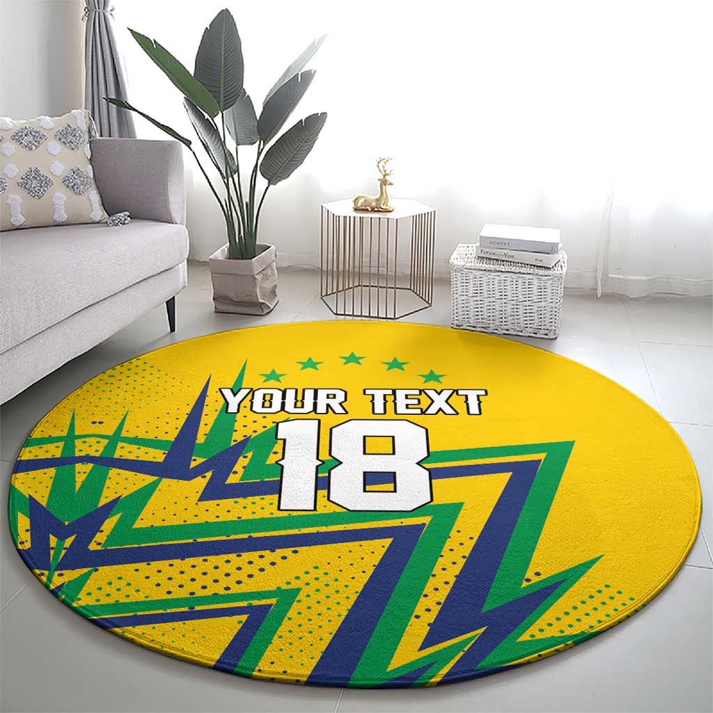 Custom Brazil Football Spirit Round Carpet Selecao Canarinho Sporty Style - Wonder Print Shop