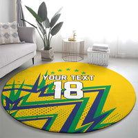 Custom Brazil Football Spirit Round Carpet Selecao Canarinho Sporty Style - Wonder Print Shop