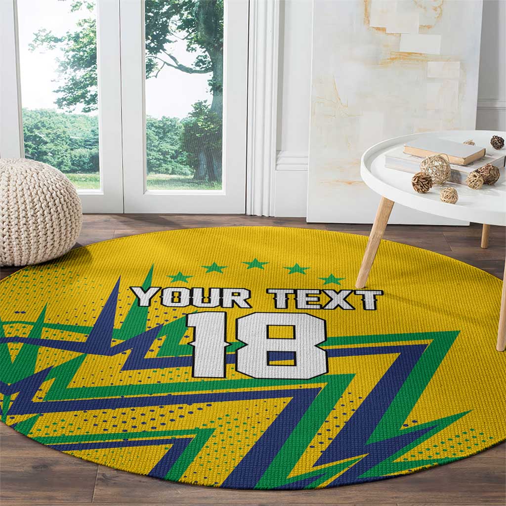 Custom Brazil Football Spirit Round Carpet Selecao Canarinho Sporty Style - Wonder Print Shop