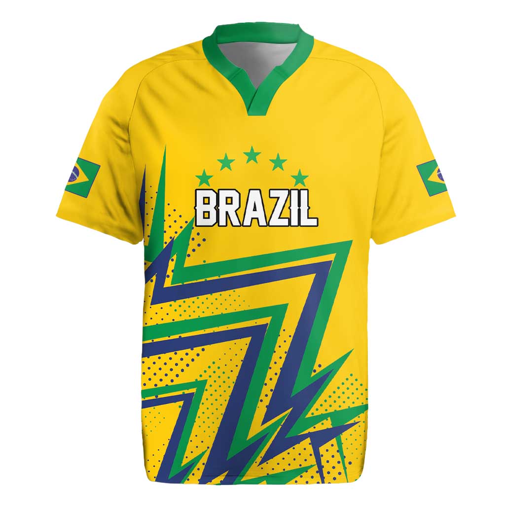 Custom Brazil Football Spirit Rugby Jersey Selecao Canarinho Sporty Style - Wonder Print Shop