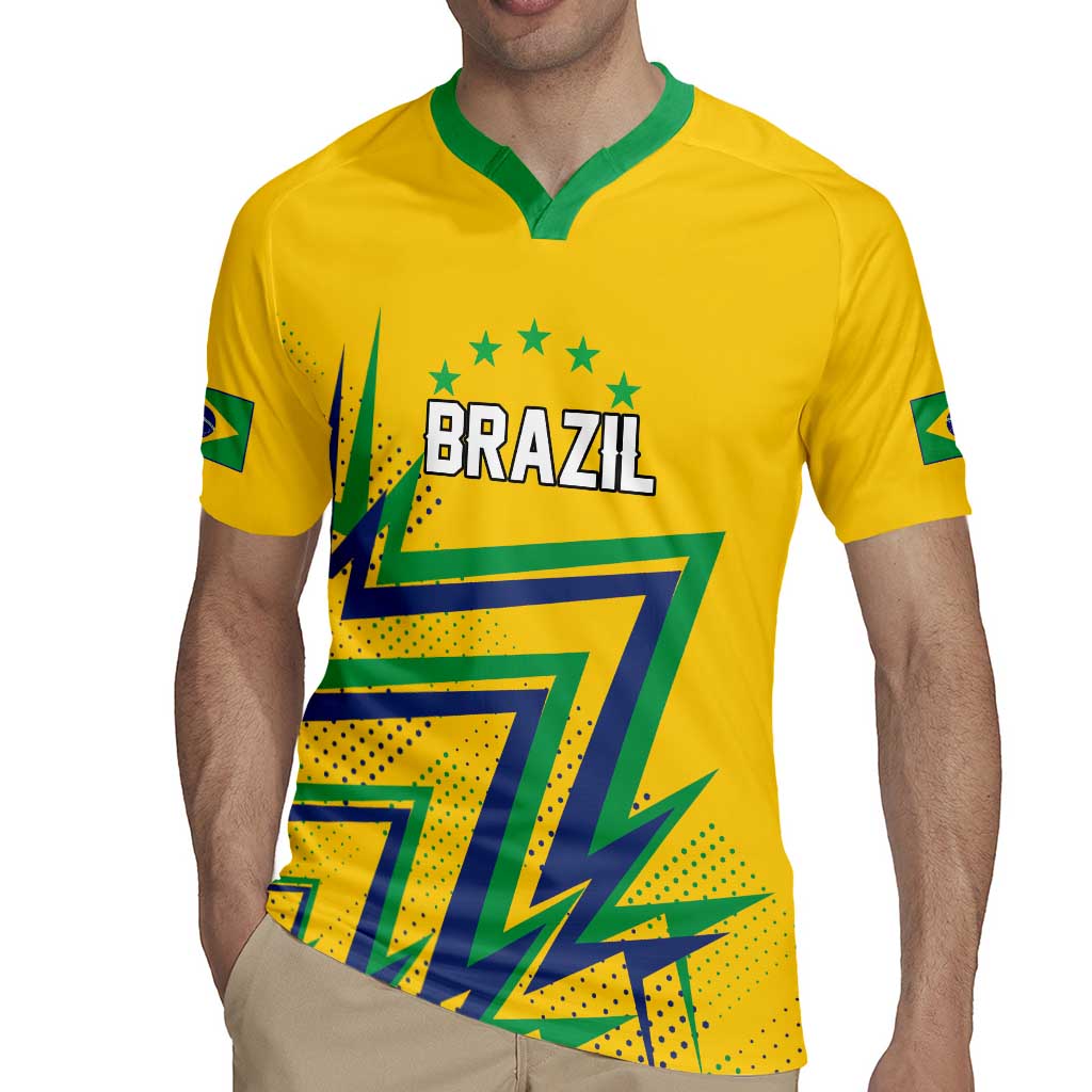 Custom Brazil Football Spirit Rugby Jersey Selecao Canarinho Sporty Style - Wonder Print Shop