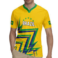 Custom Brazil Football Spirit Rugby Jersey Selecao Canarinho Sporty Style - Wonder Print Shop