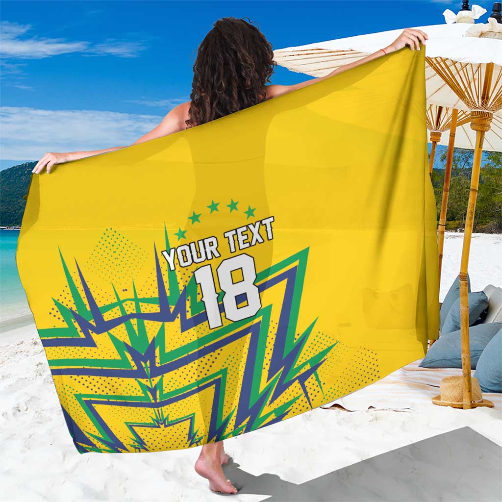 Custom Brazil Football Spirit Sarong Selecao Canarinho Sporty Style - Wonder Print Shop