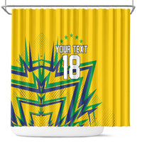 Custom Brazil Football Spirit Shower Curtain Selecao Canarinho Sporty Style - Wonder Print Shop