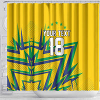 Custom Brazil Football Spirit Shower Curtain Selecao Canarinho Sporty Style - Wonder Print Shop