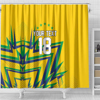 Custom Brazil Football Spirit Shower Curtain Selecao Canarinho Sporty Style - Wonder Print Shop