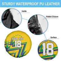Custom Brazil Football Spirit Spare Tire Cover Selecao Canarinho Sporty Style - Wonder Print Shop