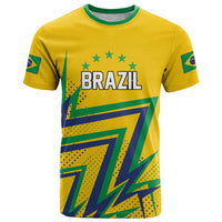 Custom Brazil Football Spirit T Shirt Selecao Canarinho Sporty Style - Wonder Print Shop