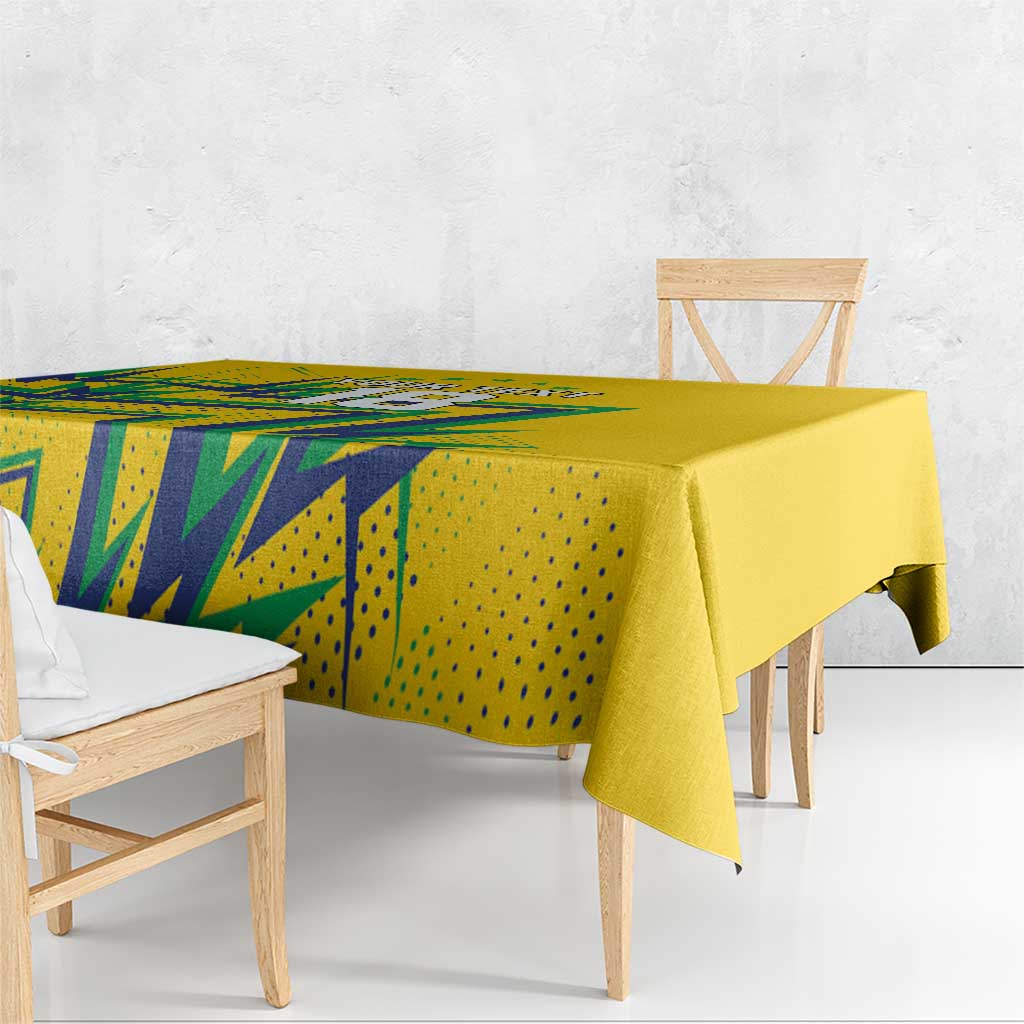 Custom Brazil Football Spirit Tablecloth Selecao Canarinho Sporty Style - Wonder Print Shop