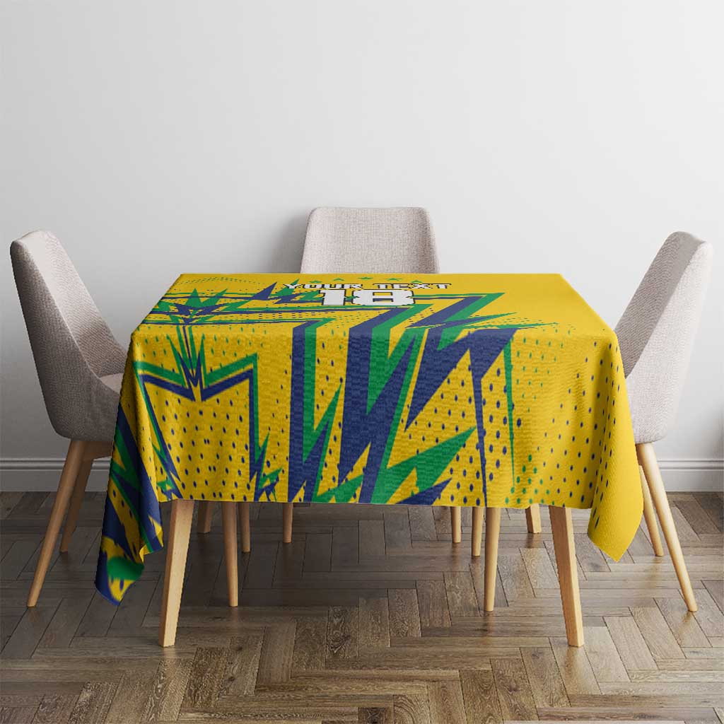 Custom Brazil Football Spirit Tablecloth Selecao Canarinho Sporty Style - Wonder Print Shop