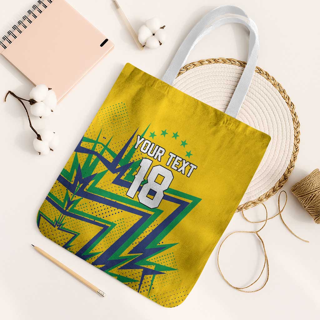 Custom Brazil Football Spirit Tote Bag Selecao Canarinho Sporty Style - Wonder Print Shop