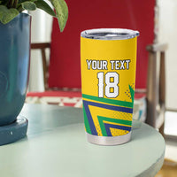 Custom Brazil Football Spirit Tumbler Cup Selecao Canarinho Sporty Style - Wonder Print Shop