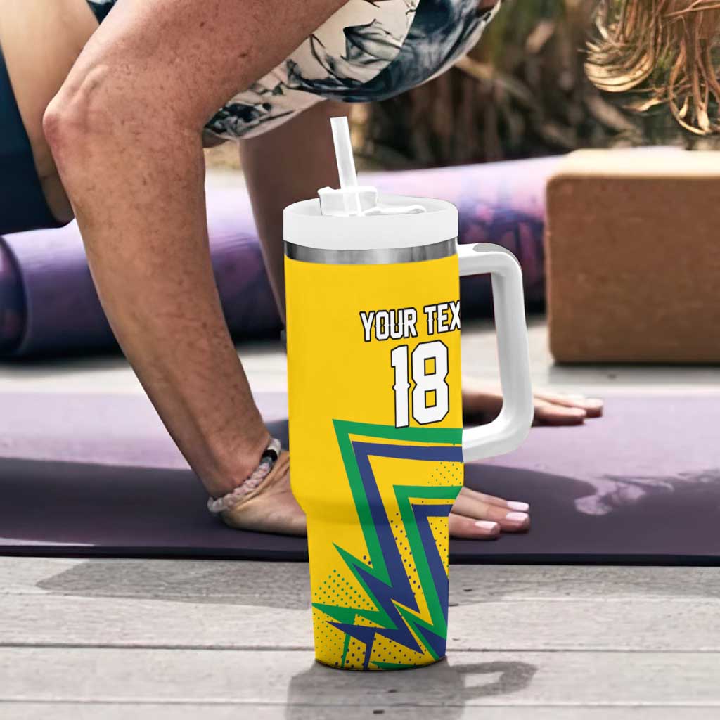 Custom Brazil Football Spirit Tumbler With Handle Selecao Canarinho Sporty Style - Wonder Print Shop