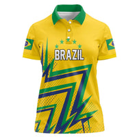 Custom Brazil Football Spirit Women Polo Shirt Selecao Canarinho Sporty Style - Wonder Print Shop