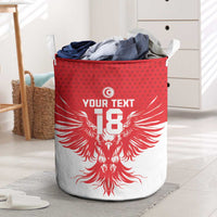Custom Tunisia Football Laundry Basket Eagles of Carthage Spirit - Wonder Print Shop