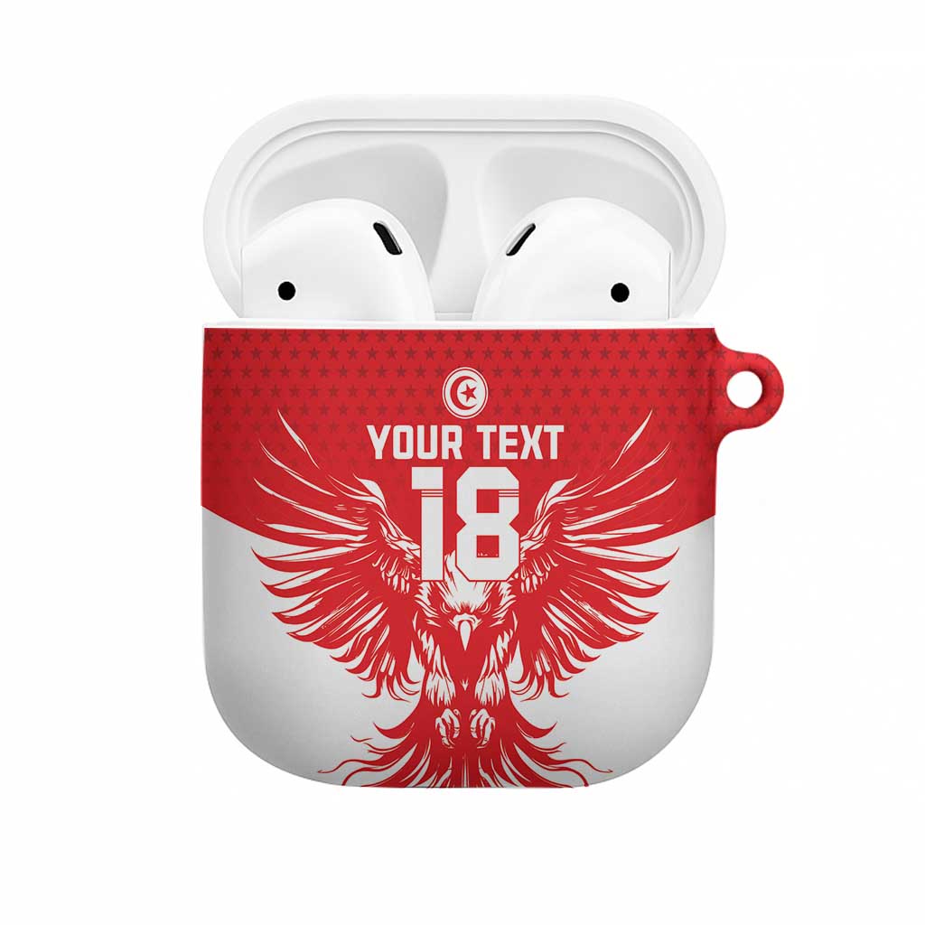 Custom Tunisia Football AirPods Case Eagles of Carthage Spirit - Wonder Print Shop