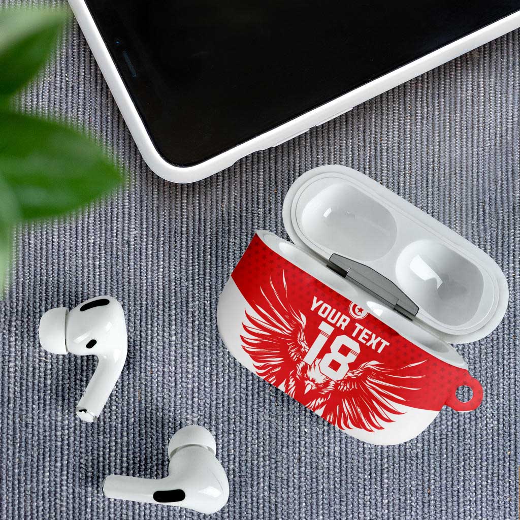 Custom Tunisia Football AirPods Case Eagles of Carthage Spirit - Wonder Print Shop