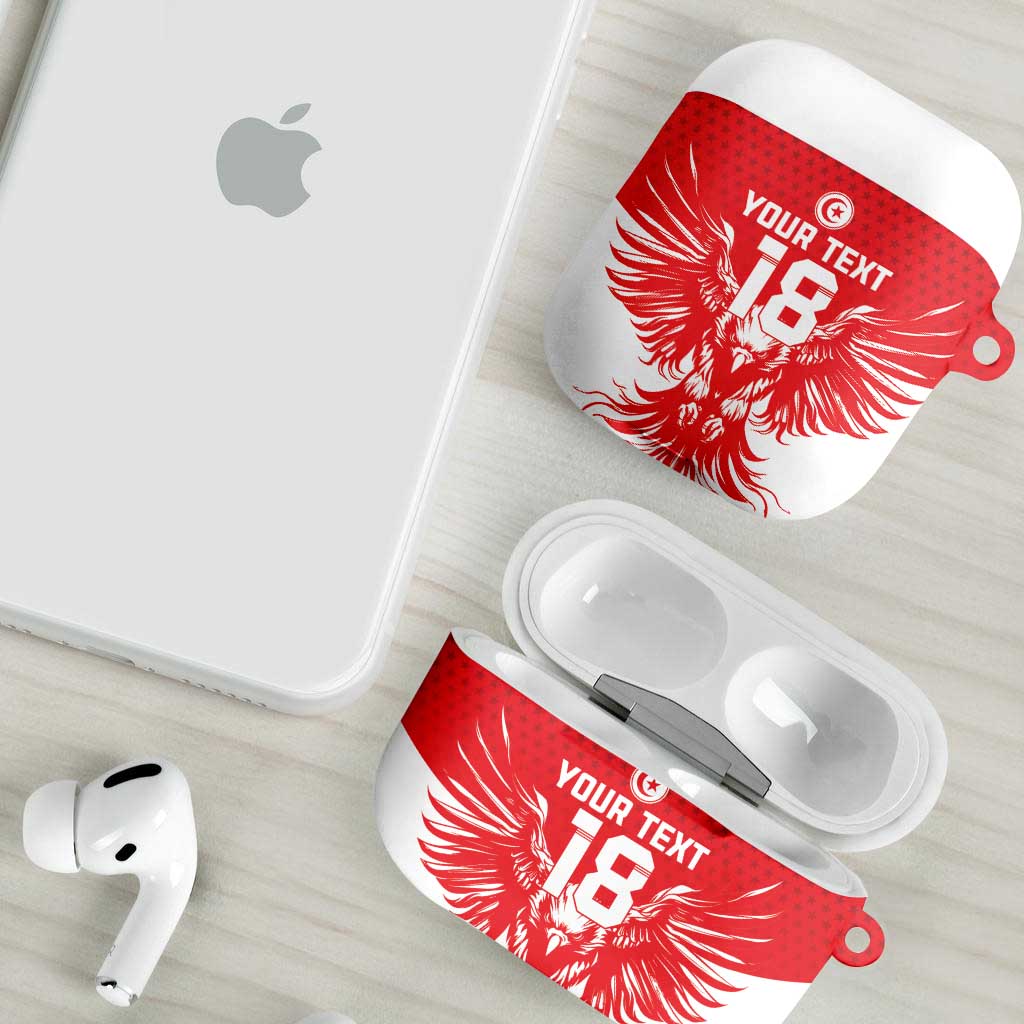 Custom Tunisia Football AirPods Case Eagles of Carthage Spirit - Wonder Print Shop