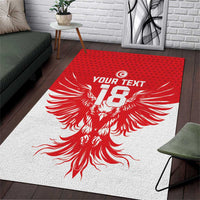 Custom Tunisia Football Area Rug Eagles of Carthage Spirit - Wonder Print Shop