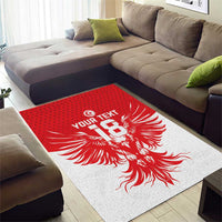 Custom Tunisia Football Area Rug Eagles of Carthage Spirit - Wonder Print Shop