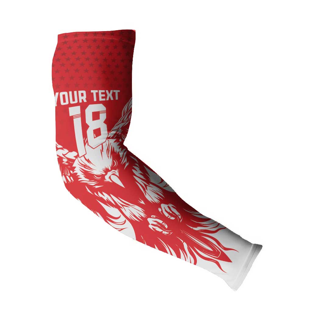 Custom Tunisia Football Arm Sleeves Eagles of Carthage Spirit - Wonder Print Shop