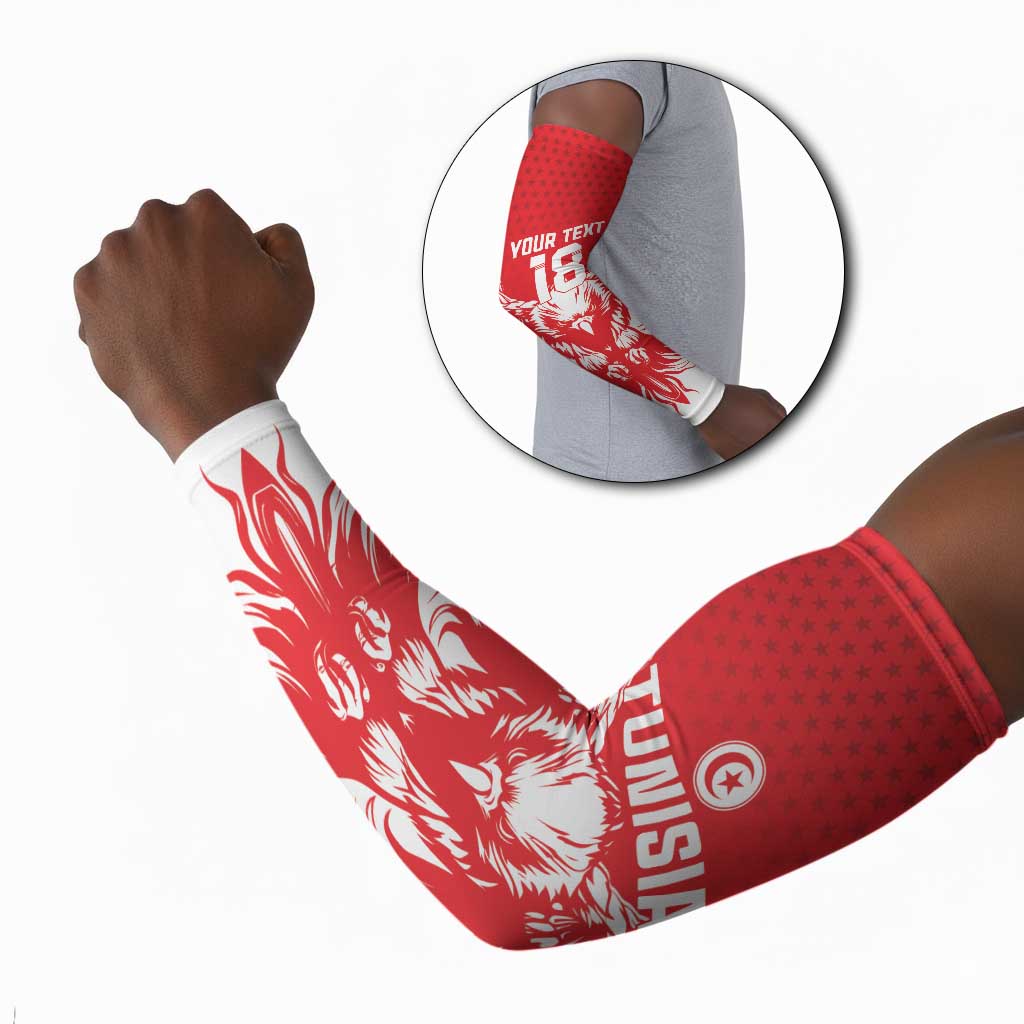 Custom Tunisia Football Arm Sleeves Eagles of Carthage Spirit - Wonder Print Shop
