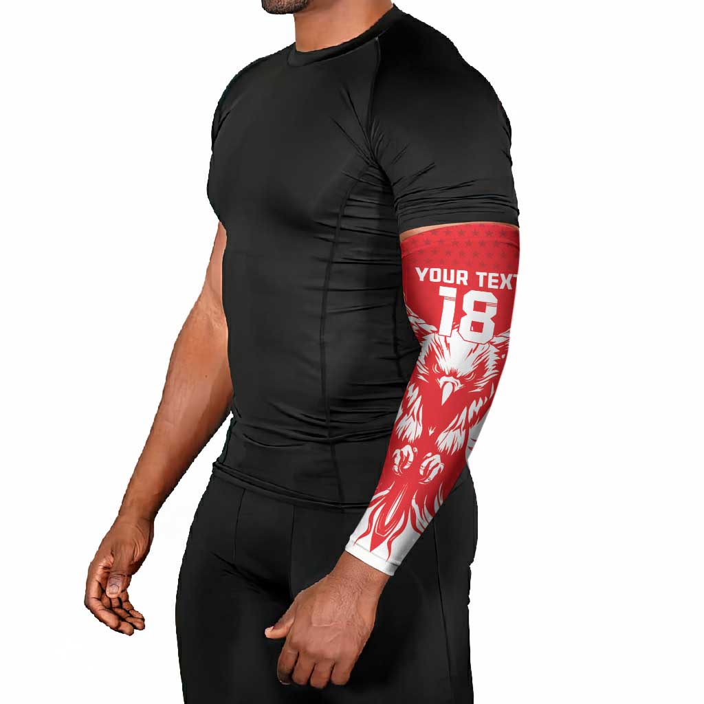 Custom Tunisia Football Arm Sleeves Eagles of Carthage Spirit - Wonder Print Shop