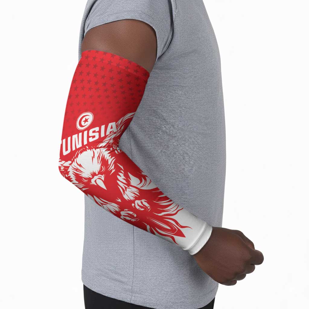 Custom Tunisia Football Arm Sleeves Eagles of Carthage Spirit - Wonder Print Shop
