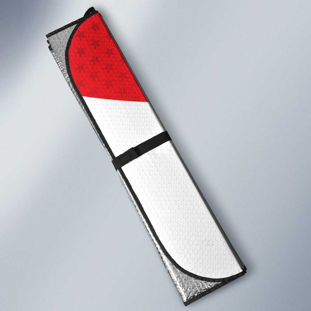 Custom Tunisia Football Auto Sun Shade Eagles of Carthage Spirit - Wonder Print Shop