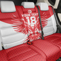 Custom Tunisia Football Back Car Seat Cover Eagles of Carthage Spirit - Wonder Print Shop