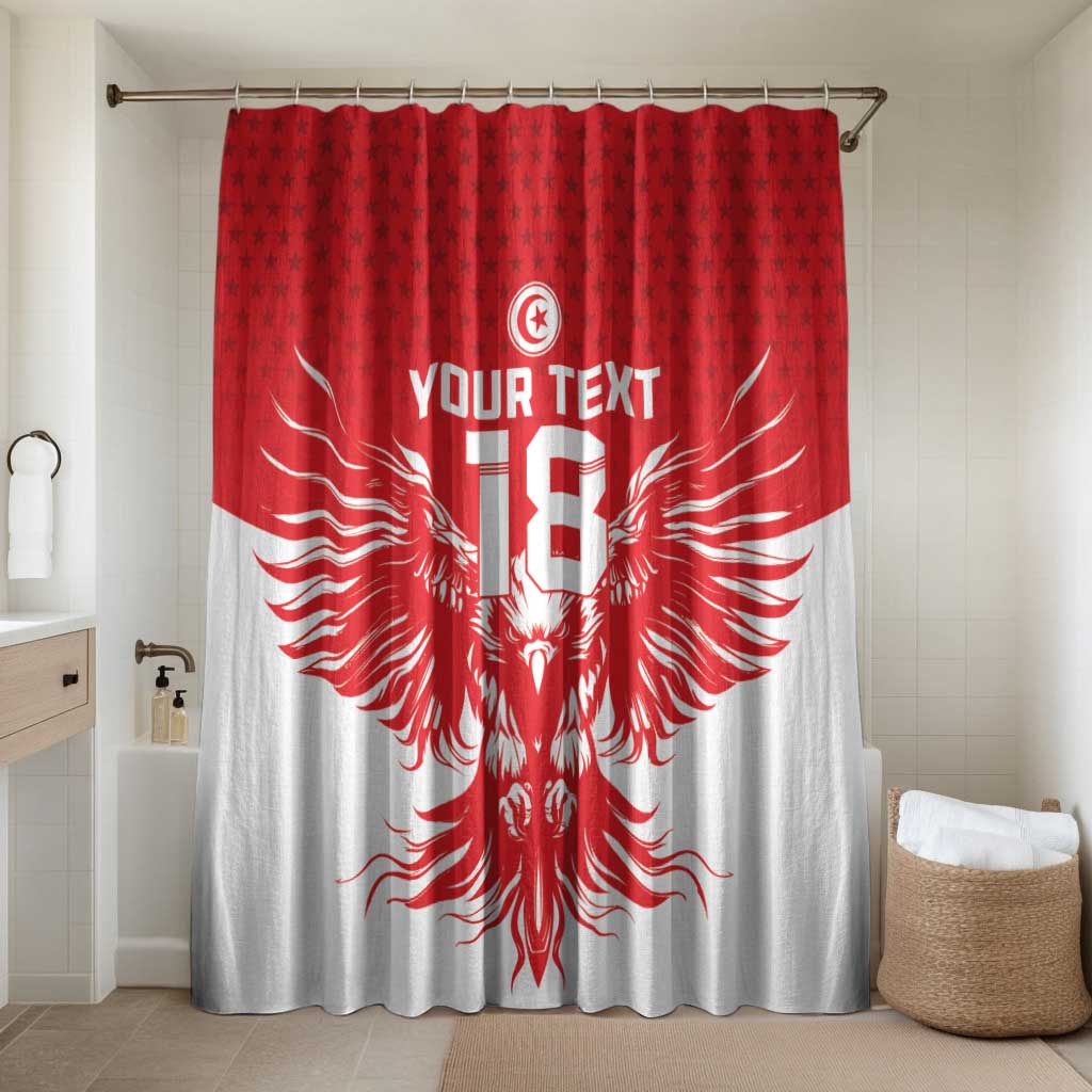 Custom Tunisia Football Bathroom Set Eagles of Carthage Spirit LT18