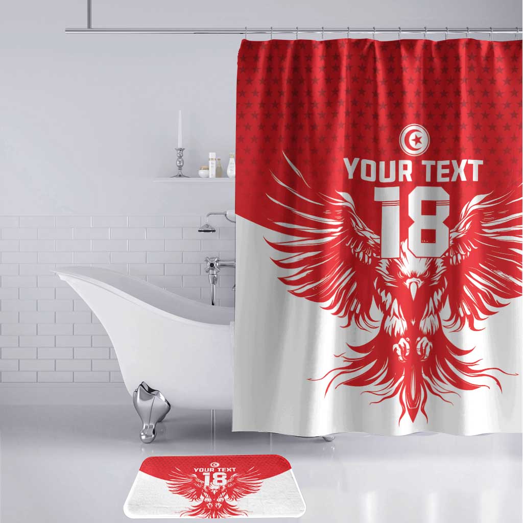 Custom Tunisia Football Bathroom Set Eagles of Carthage Spirit LT18