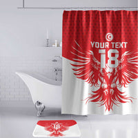 Custom Tunisia Football Bathroom Set Eagles of Carthage Spirit LT18