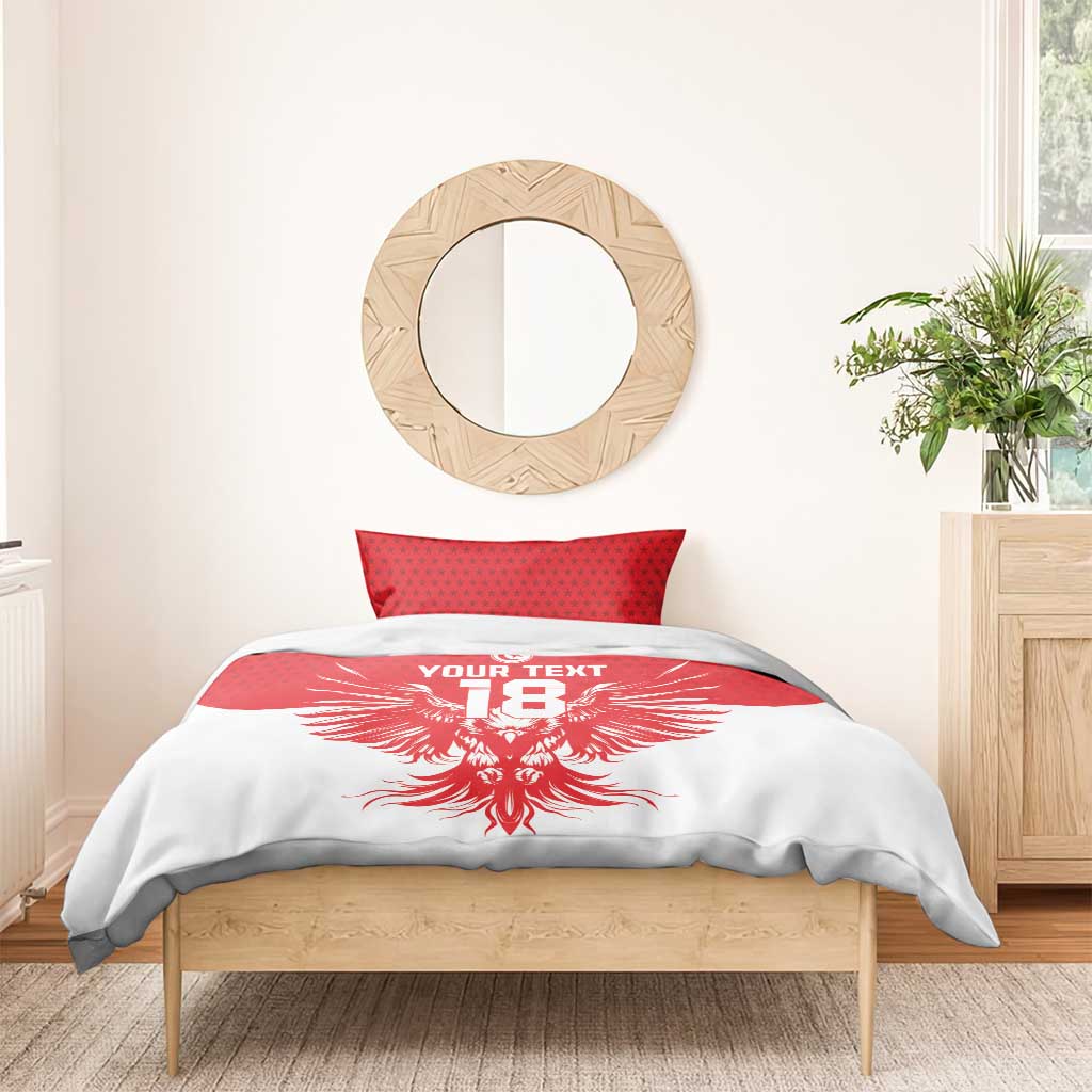 Custom Tunisia Football Bedding Set Eagles of Carthage Spirit - Wonder Print Shop
