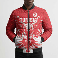 Custom Tunisia Football Bomber Puffer Jacket Eagles of Carthage Spirit - Wonder Print Shop