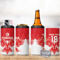 Custom Tunisia Football 4 in 1 Can Cooler Tumbler Eagles of Carthage Spirit - Wonder Print Shop