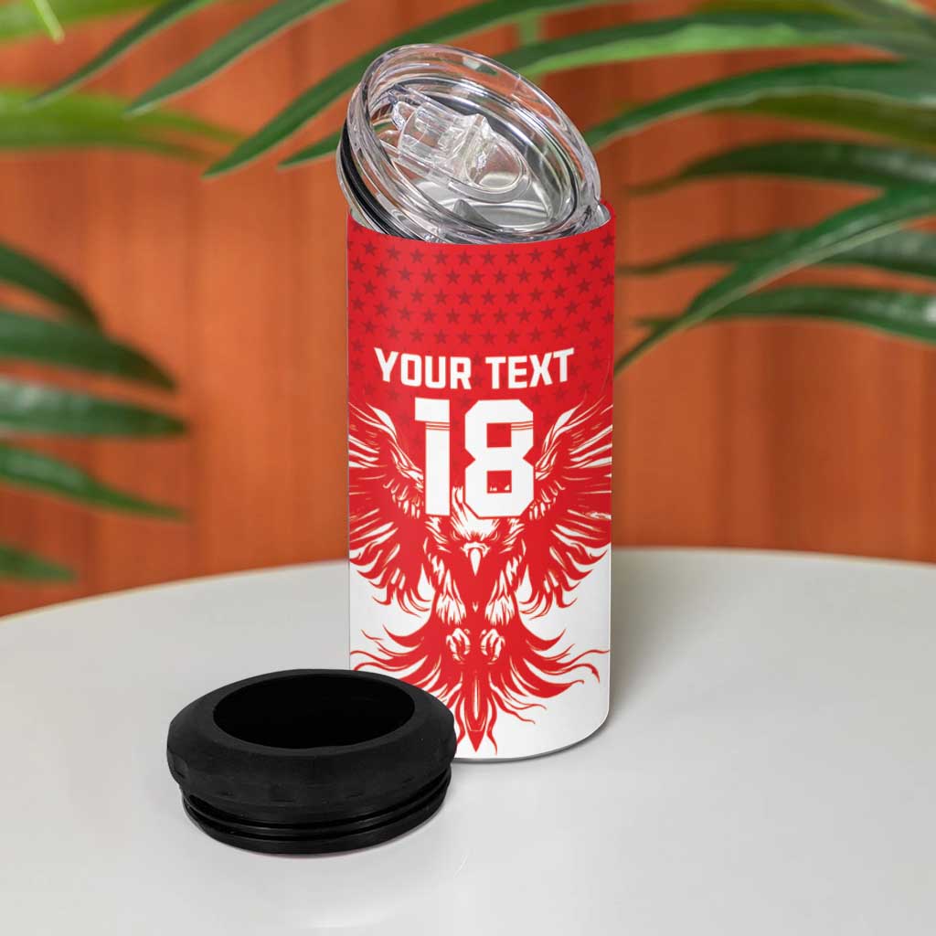 Custom Tunisia Football 4 in 1 Can Cooler Tumbler Eagles of Carthage Spirit - Wonder Print Shop