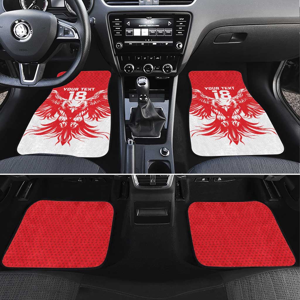 Custom Tunisia Football Car Mats Eagles of Carthage Spirit - Wonder Print Shop