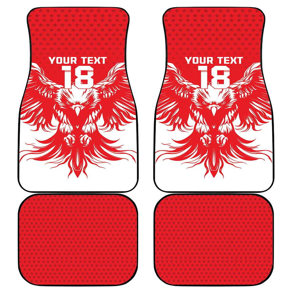 Custom Tunisia Football Car Mats Eagles of Carthage Spirit - Wonder Print Shop