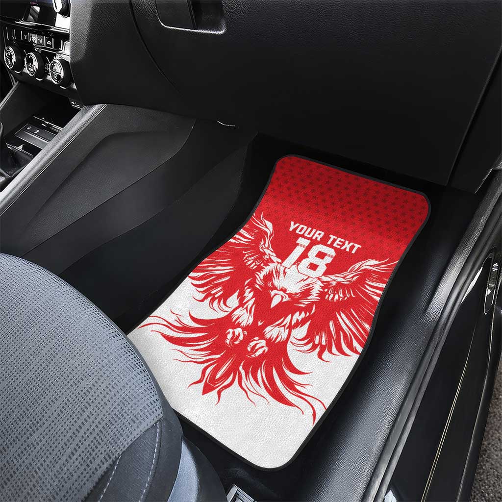 Custom Tunisia Football Car Mats Eagles of Carthage Spirit - Wonder Print Shop