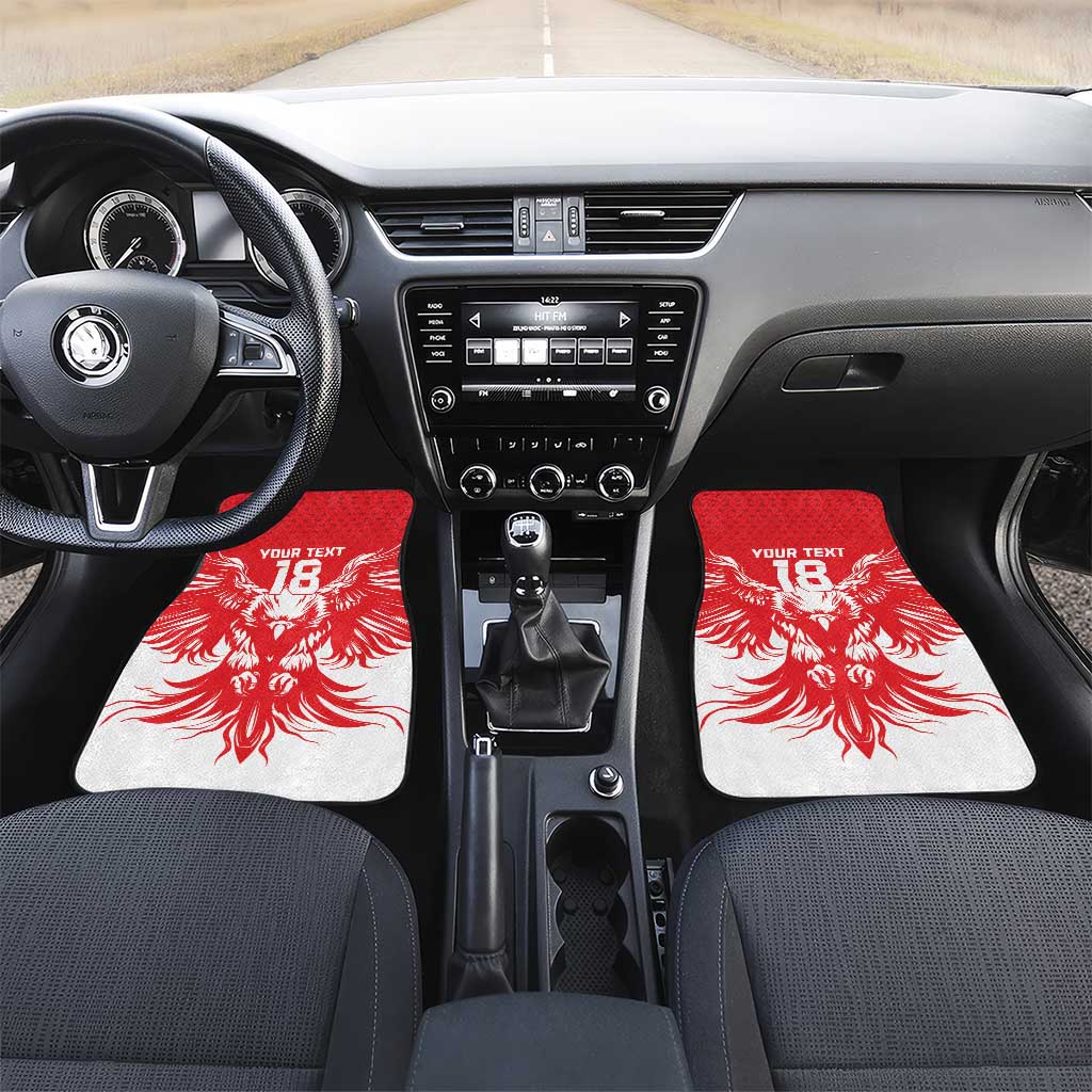 Custom Tunisia Football Car Mats Eagles of Carthage Spirit - Wonder Print Shop