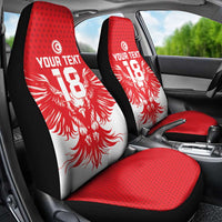 Custom Tunisia Football Car Seat Cover Eagles of Carthage Spirit - Wonder Print Shop