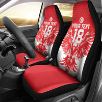 Custom Tunisia Football Car Seat Cover Eagles of Carthage Spirit - Wonder Print Shop